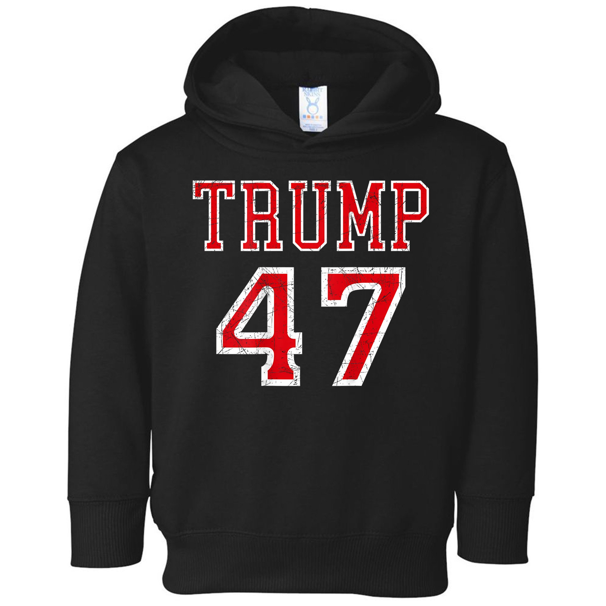 Trump 47 President Team Football Jersey Style 2024 Toddler Hoodie
