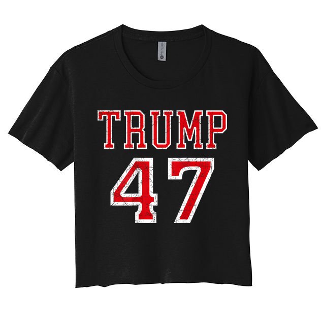 Trump 47 President Team Football Jersey Style 2024 Crop Top