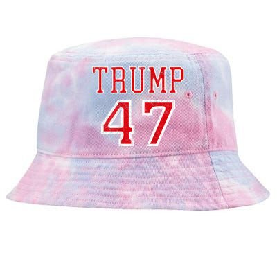 Trump 47 President Team Football Jersey Style 2024 Tie-Dyed Bucket Hat