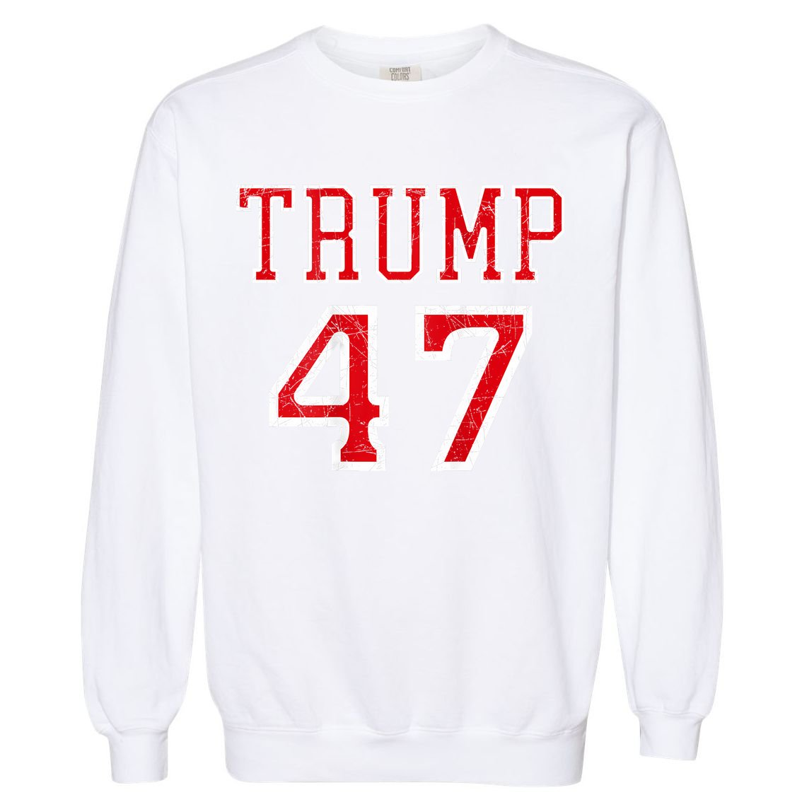 Trump 47 President Team Football Jersey Style 2024 Garment-Dyed Sweatshirt