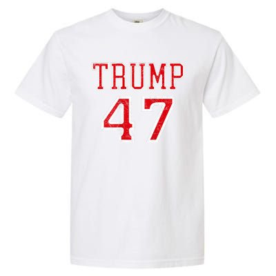 Trump 47 President Team Football Jersey Style 2024 Garment-Dyed Heavyweight T-Shirt