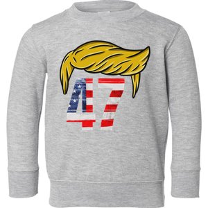 Trump 47 President Donald Trump 2024 Toddler Sweatshirt