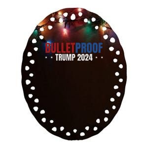 Trump 47 Patriotic 2024 Election Design Ceramic Oval Ornament