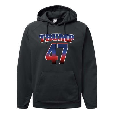 Trump 47 Patriotic Trump Won 2024 President Elect Usa Winner Performance Fleece Hoodie