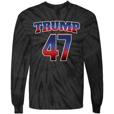 Trump 47 Patriotic Trump Won 2024 President Elect Usa Winner Tie-Dye Long Sleeve Shirt