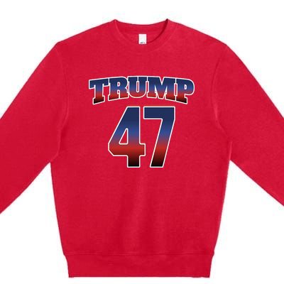 Trump 47 Patriotic Trump Won 2024 President Elect Usa Winner Premium Crewneck Sweatshirt