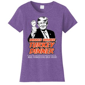 Trump 47th President Thanksgiving Winner Turkey Dinner Women's T-Shirt