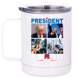 Trump 47 President 2024 Trump Vance 47 President 2024 12 oz Stainless Steel Tumbler Cup