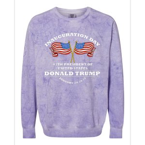 Trump 47th President Of United States Inauguration Day Colorblast Crewneck Sweatshirt