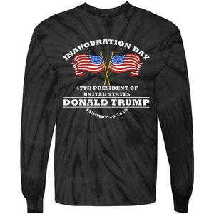 Trump 47th President Of United States Inauguration Day Tie-Dye Long Sleeve Shirt