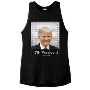 Trump 47th President 2024 Trump Mugshot Ladies PosiCharge Tri-Blend Wicking Tank