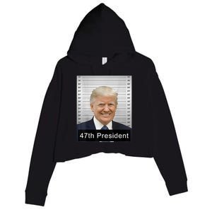 Trump 47th President 2024 Trump Mugshot Crop Fleece Hoodie