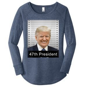 Trump 47th President 2024 Trump Mugshot Women's Perfect Tri Tunic Long Sleeve Shirt