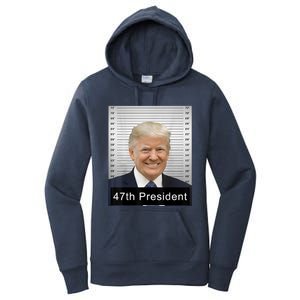 Trump 47th President 2024 Trump Mugshot Women's Pullover Hoodie