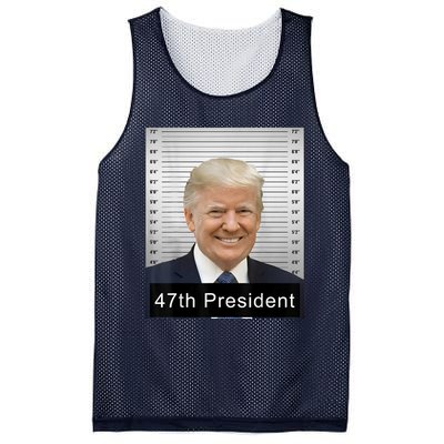 Trump 47th President 2024 Trump Mugshot Mesh Reversible Basketball Jersey Tank