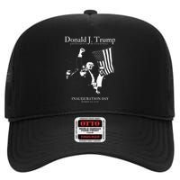 Trump 47th Presidential Inauguration Day Us Maga Jd Vance Vp High Crown Mesh Back Trucker Hat