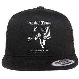 Trump 47th Presidential Inauguration Day Us Maga Jd Vance Vp Flat Bill Trucker Hat