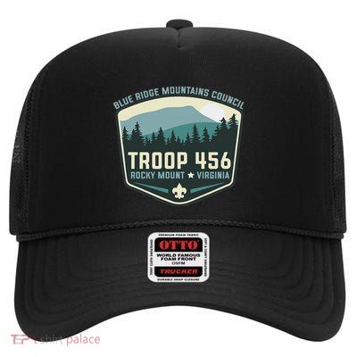 Troop 456 Rocky Mount High Crown Mesh Back Trucker Hat