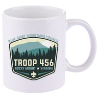Troop 456 Rocky Mount Logo Class 11oz C Handle Ceramic Mug
