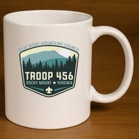 Troop 456 Rocky Mount Logo Class 11oz C Handle Ceramic Mug