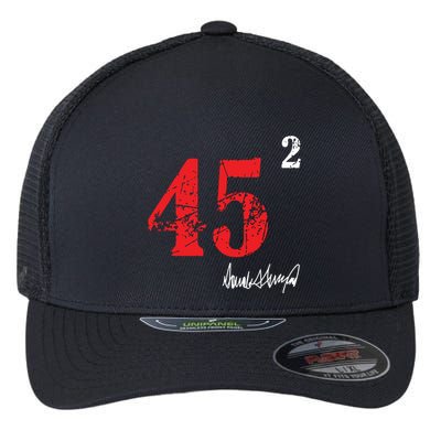 Trump 45 Squared Signature Pro Trump 2 Terms Flexfit Unipanel Trucker Cap