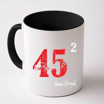 Trump 45 Squared Signature Pro Trump 2 Terms Mug