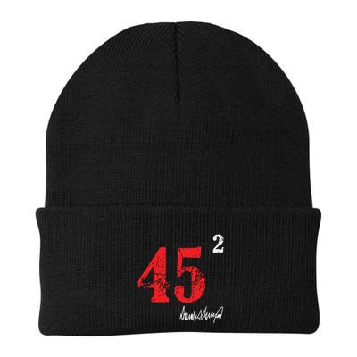 Trump 45 Squared Signature Pro Trump 2 Terms Beanie