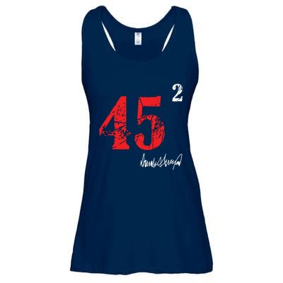 Trump 45 Squared Signature Pro Trump 2 Terms Ladies Essential Flowy Tank