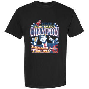 Trump 4 Time Indictment Champion Champ Not Guilty 2024 Garment-Dyed Heavyweight T-Shirt