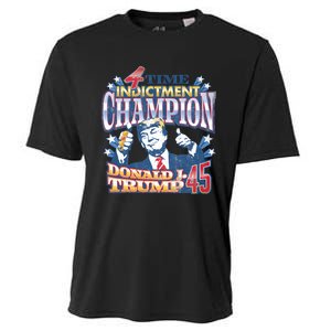 Trump 4 Time Indictment Champion Champ Not Guilty 2024 Cooling Performance Crew T-Shirt