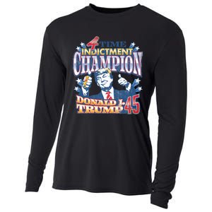 Trump 4 Time Indictment Champion Champ Not Guilty 2024 Cooling Performance Long Sleeve Crew