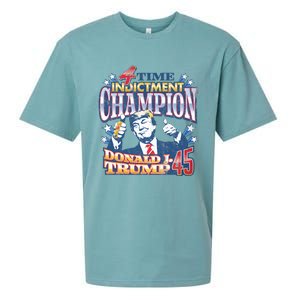 Trump 4 Time Indictment Champion Champ Not Guilty 2024 Sueded Cloud Jersey T-Shirt