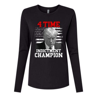 Trump 4 Time Indictment Champion Womens Cotton Relaxed Long Sleeve T-Shirt