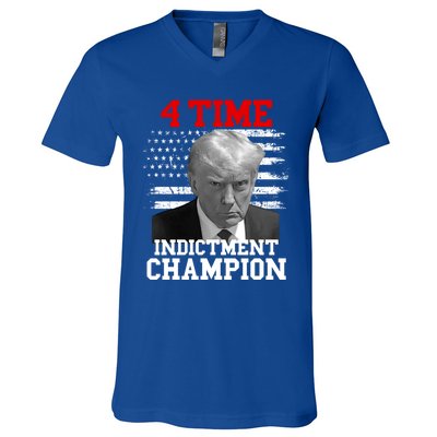 Trump 4 Time Indictment Champion V-Neck T-Shirt