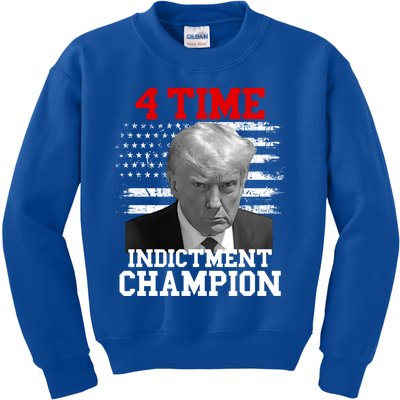 Trump 4 Time Indictment Champion Kids Sweatshirt