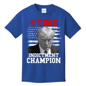 Trump 4 Time Indictment Champion Kids T-Shirt