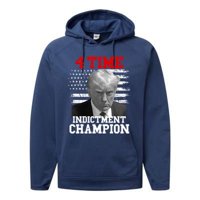 Trump 4 Time Indictment Champion Performance Fleece Hoodie