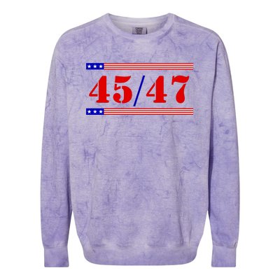 Trump 45/47 Trump 45 47 2024 Trump 2024 Colorblast Crewneck Sweatshirt