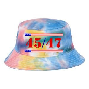 Trump 45/47 Trump 45 47 2024 Trump 2024 Tie Dye Newport Bucket Hat