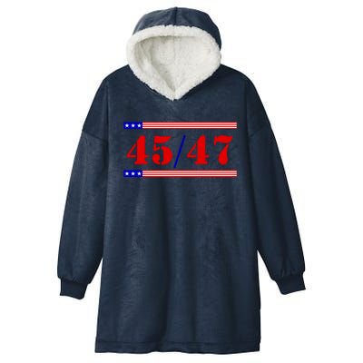 Trump 45/47 Trump 45 47 2024 Trump 2024 Hooded Wearable Blanket