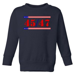 Trump 45/47 Trump 45 47 2024 Trump 2024 Toddler Sweatshirt