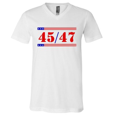 Trump 45/47 Trump 45 47 2024 Trump 2024 V-Neck T-Shirt