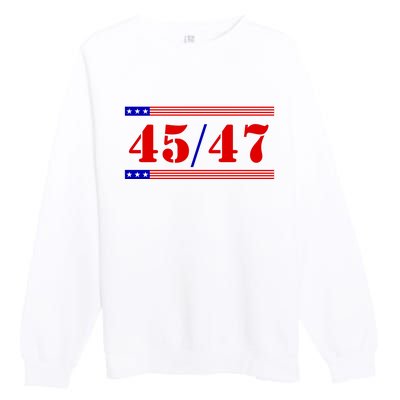 Trump 45/47 Trump 45 47 2024 Trump 2024 Premium Crewneck Sweatshirt