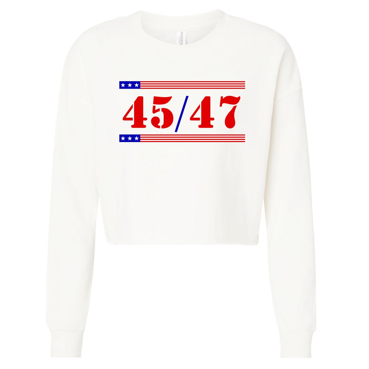 Trump 45/47 Trump 45 47 2024 Trump 2024 Cropped Pullover Crew
