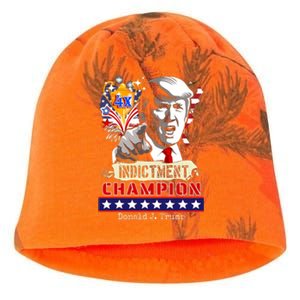 Trump 4 Time Indictment Champ Kati - Camo Knit Beanie