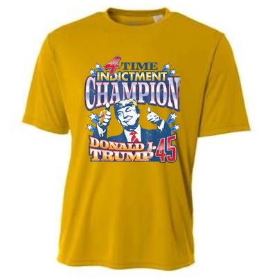 Trump 4 Time Indictment Champion Champ Not Guilty 2024 Cooling Performance Crew T-Shirt