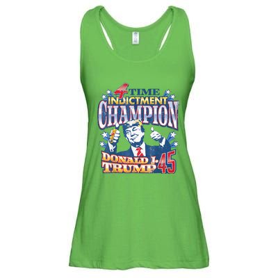 Trump 4 Time Indictment Champion Champ Not Guilty 2024 Ladies Essential Flowy Tank