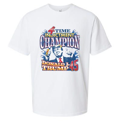 Trump 4 Time Indictment Champion Champ Not Guilty 2024 Sueded Cloud Jersey T-Shirt