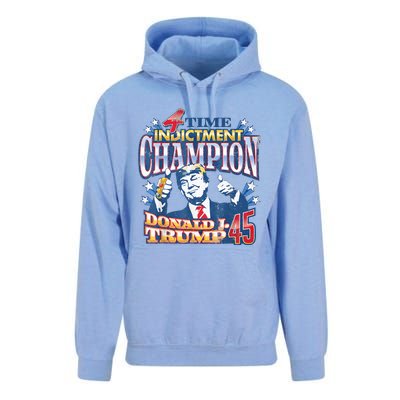 Trump 4 Time Indictment Champion Champ Not Guilty 2024 Unisex Surf Hoodie