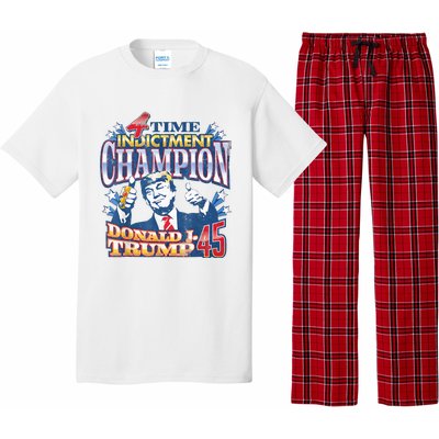 Trump 4 Time Indictment Champion Champ Not Guilty 2024 Pajama Set